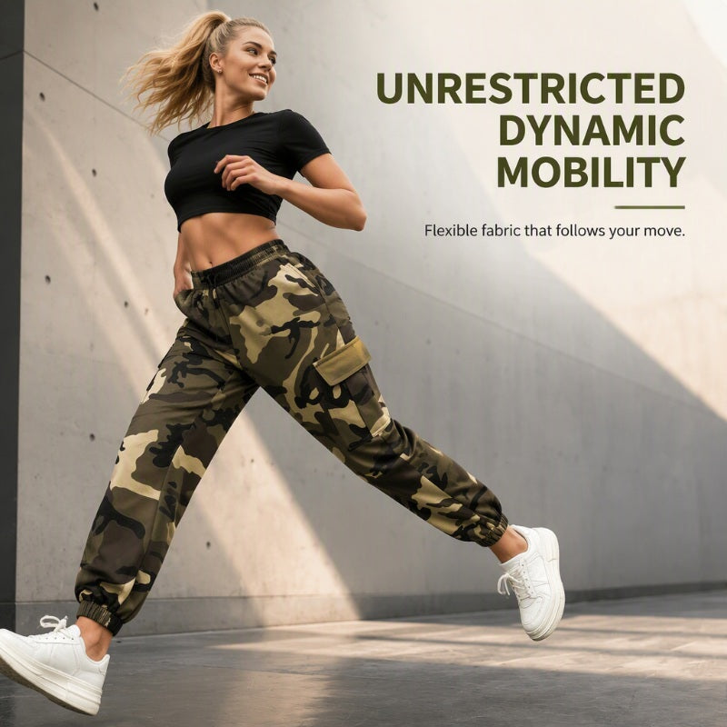 Women's Stretch High-Waist Cargo Joggers