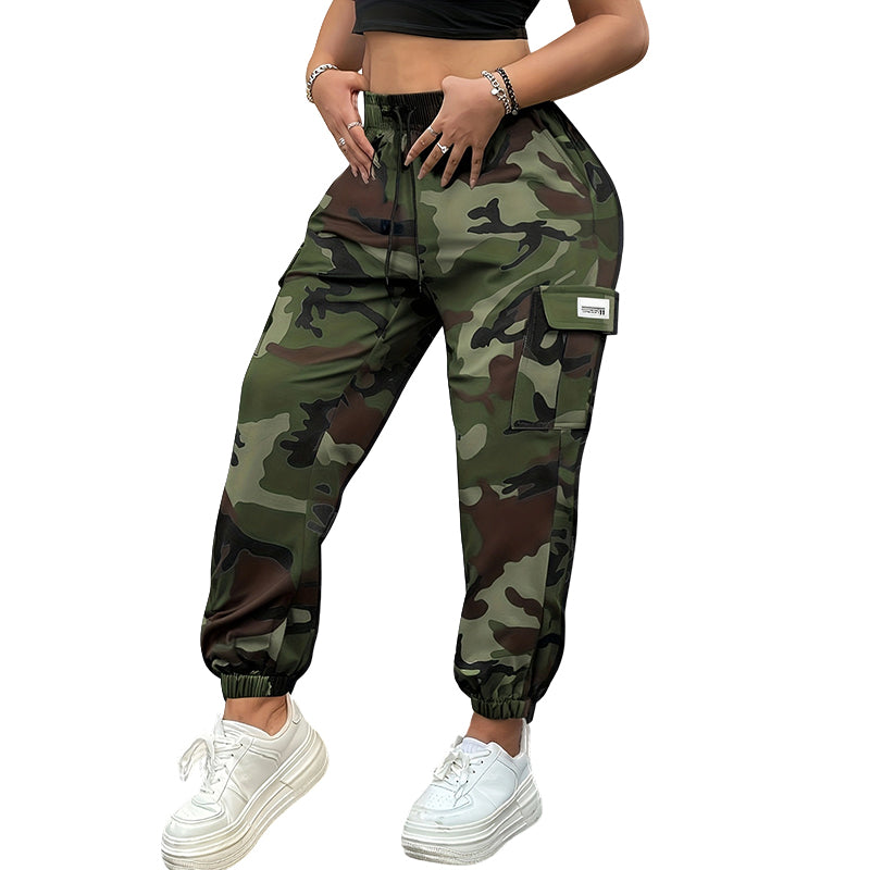 Women's Stretch High-Waist Cargo Joggers