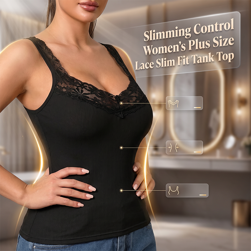 Delicate Lace Trim Slim-Fit Camisole