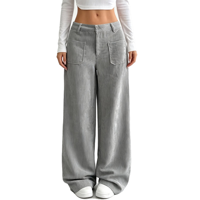 Women's Relaxed Wide Leg Trousers for Casual Wear