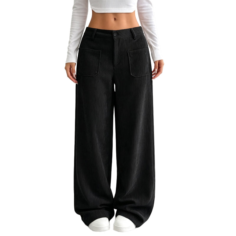 Women's Relaxed Wide Leg Trousers for Casual Wear