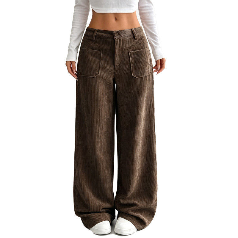 Women's Relaxed Wide Leg Trousers for Casual Wear