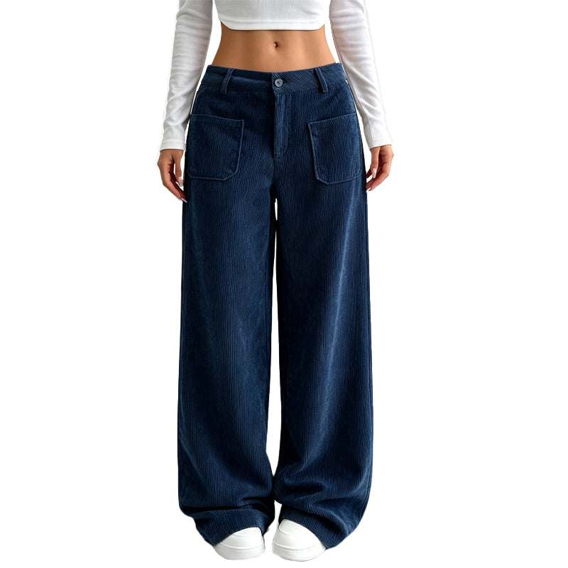 Women's Relaxed Wide Leg Trousers for Casual Wear