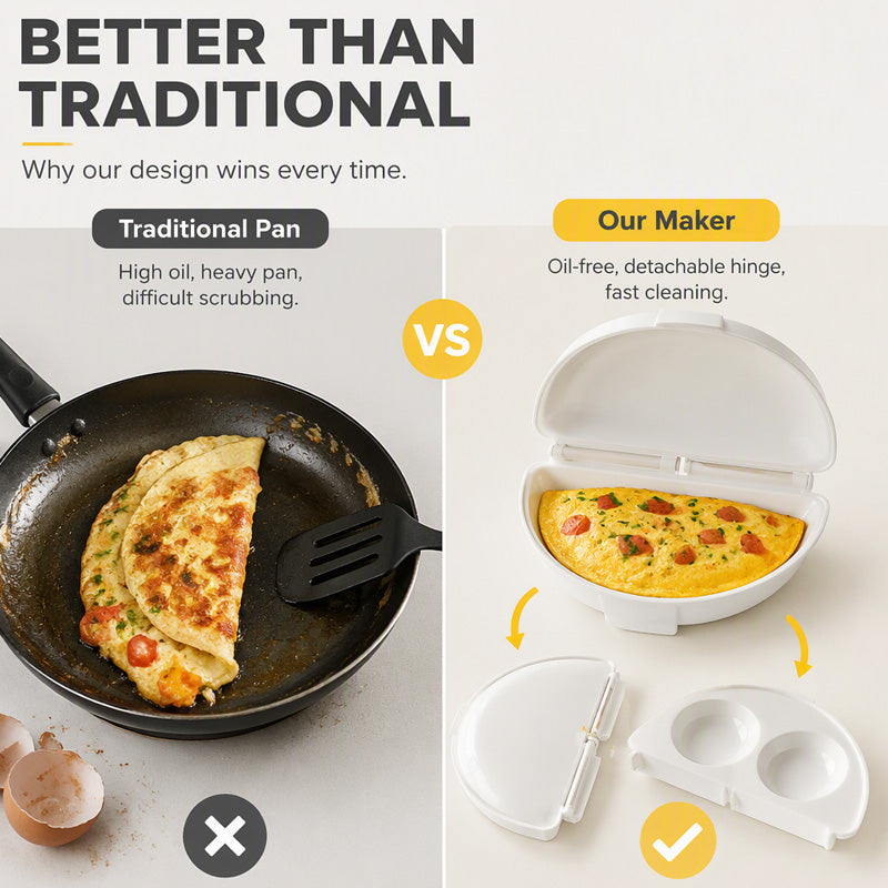 2-in-1 Omelette Maker and Egg Cooker