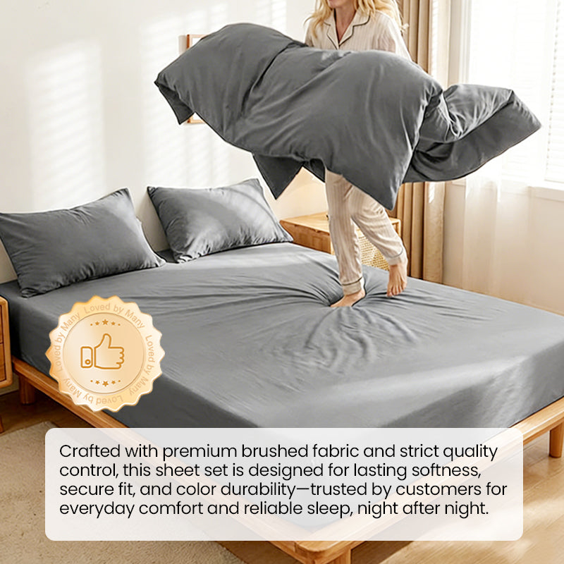 3-Piece Soft Sheet Set with Easy and Secure Fit