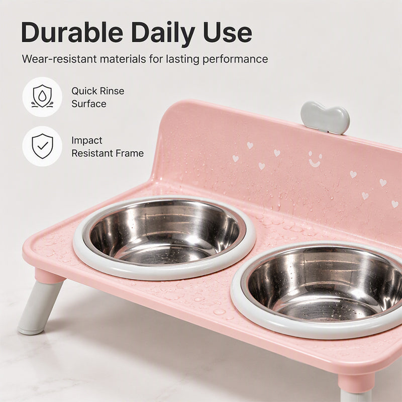 Elevated Pet Bowls – Detachable & Double-Bowl Design