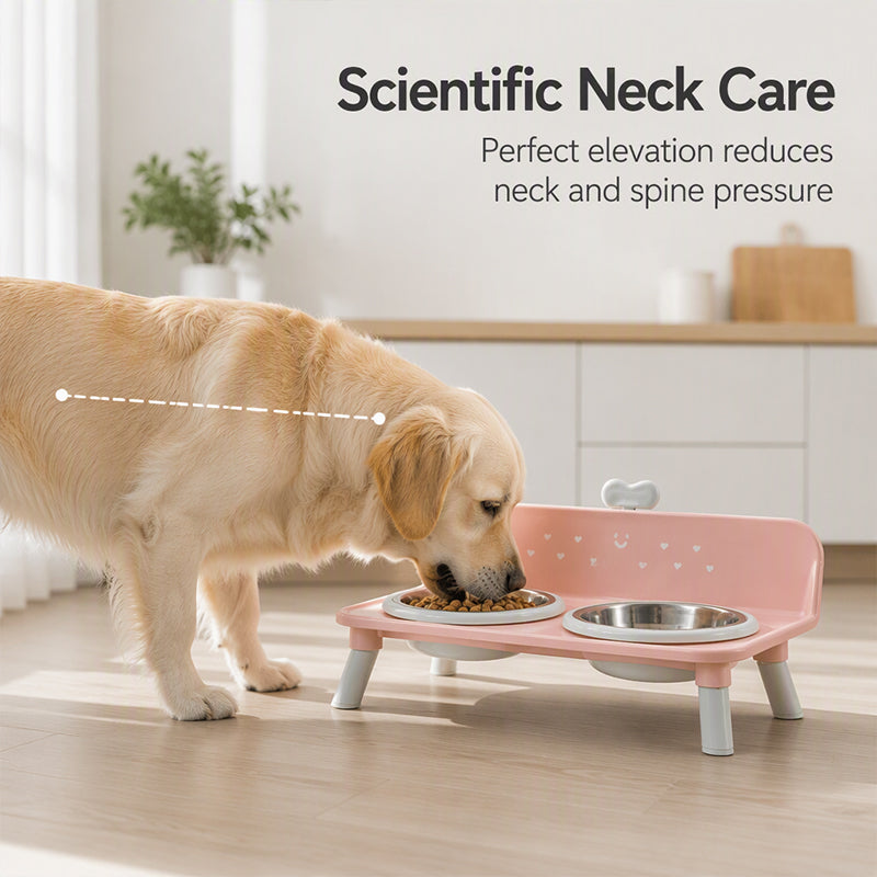 Elevated Pet Bowls – Detachable & Double-Bowl Design