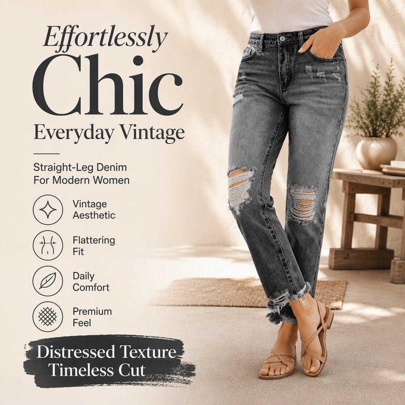 Women's Distressed Ripped Jeans