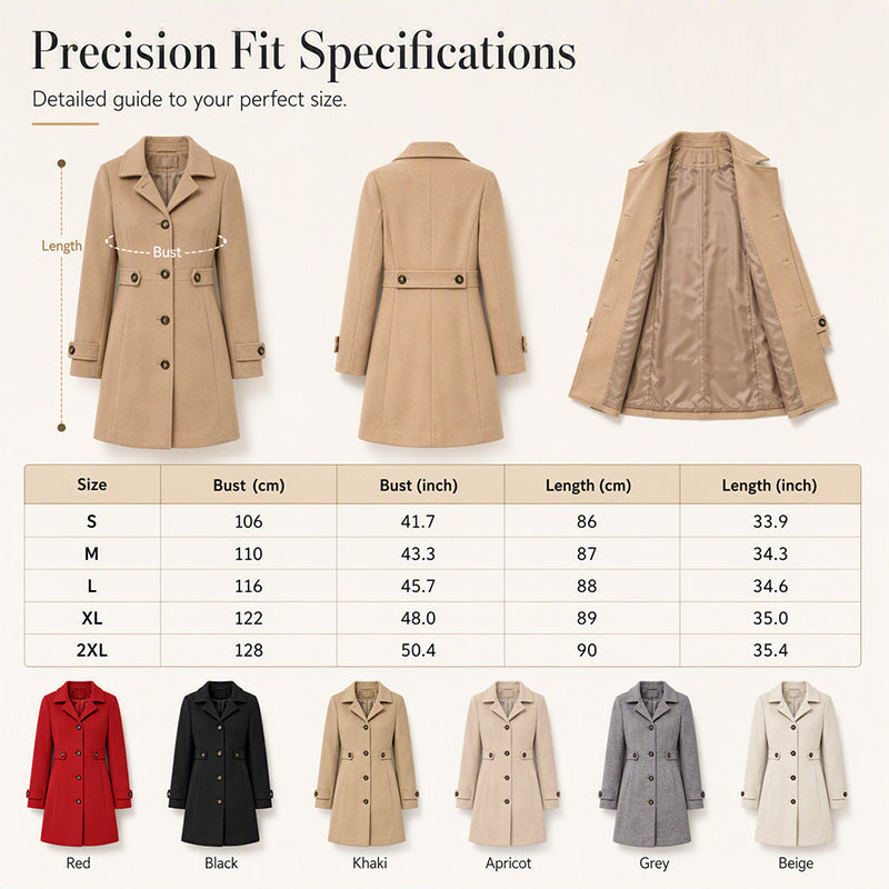 Women's Belted Single-Breasted Slim Coat