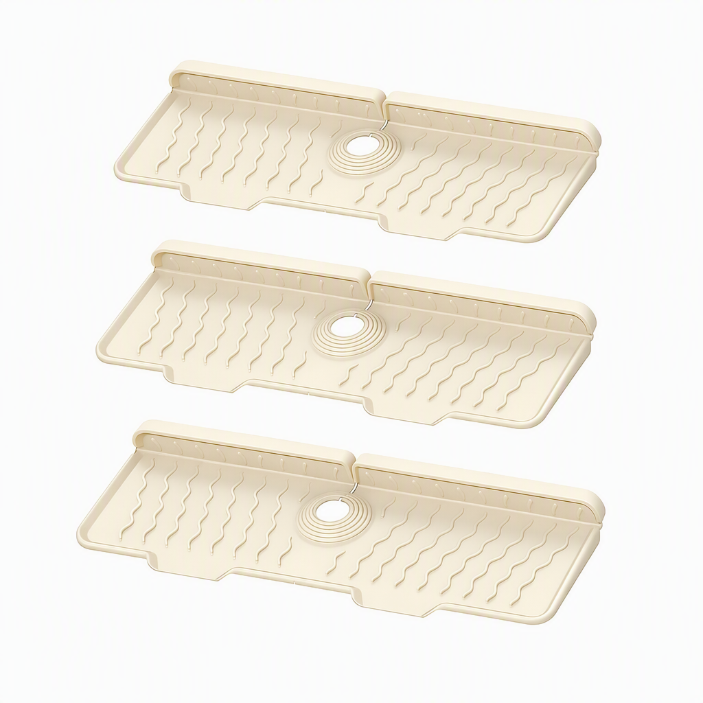 Nordspur | Trimmable Silicone Splash Guard Mat for Faucet – Self-Draining & Keeps Counter Dry