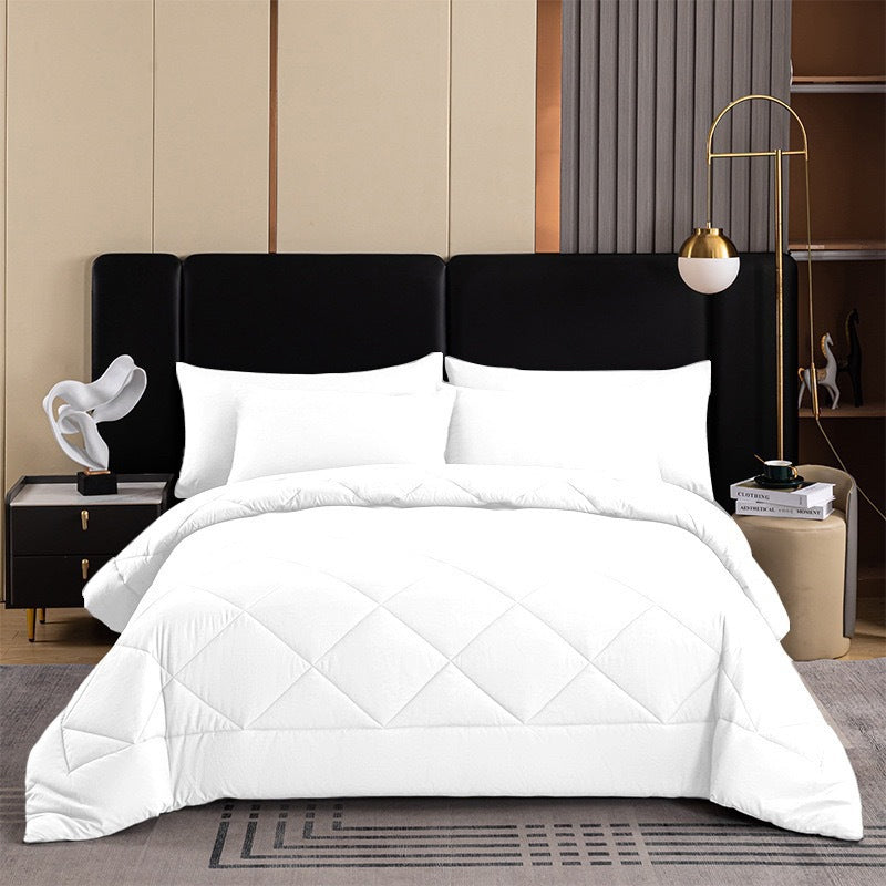 3-Piece Quilted Comforter Set with Pillowcases