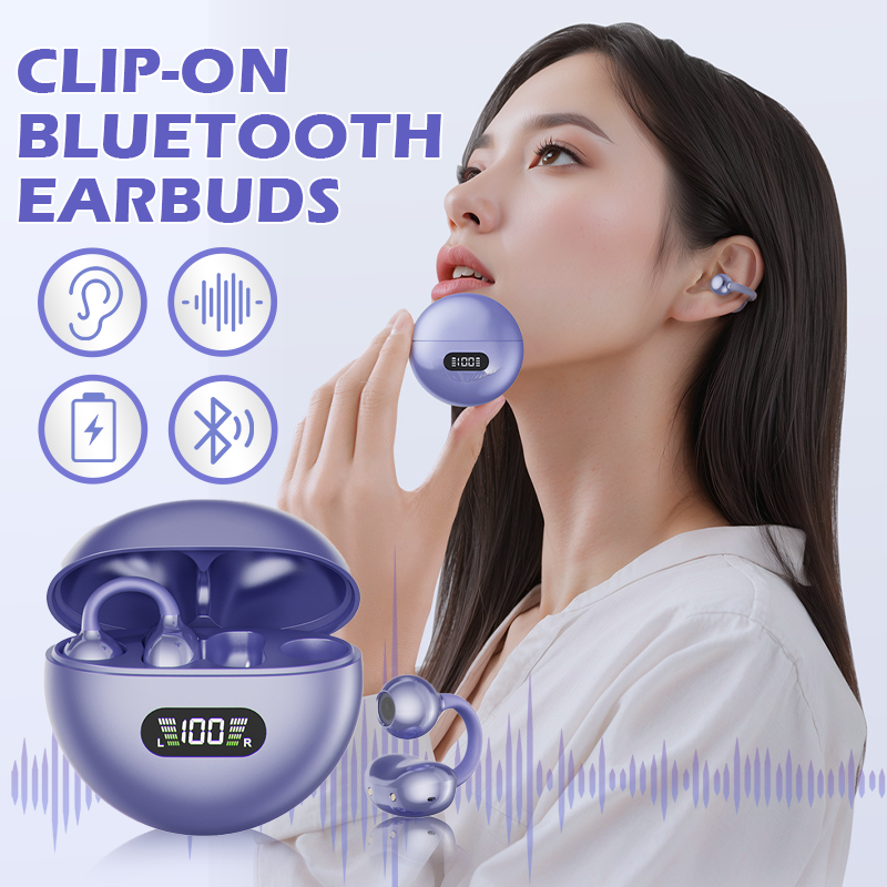 Clip-On Open Ear Bluetooth Earbuds