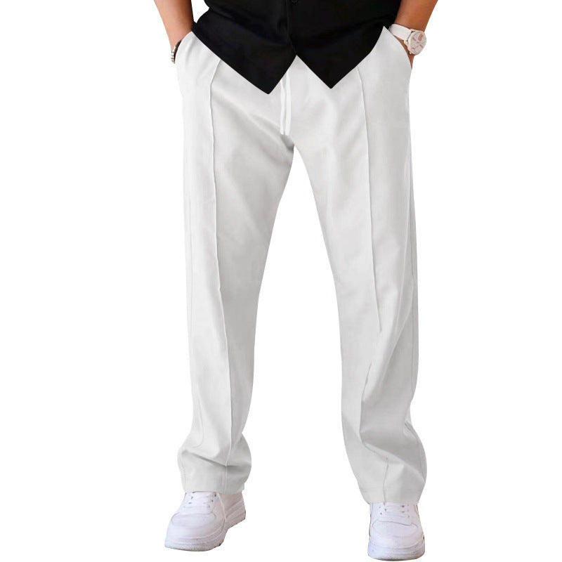 Men's Drawstring Straight-Leg Pants