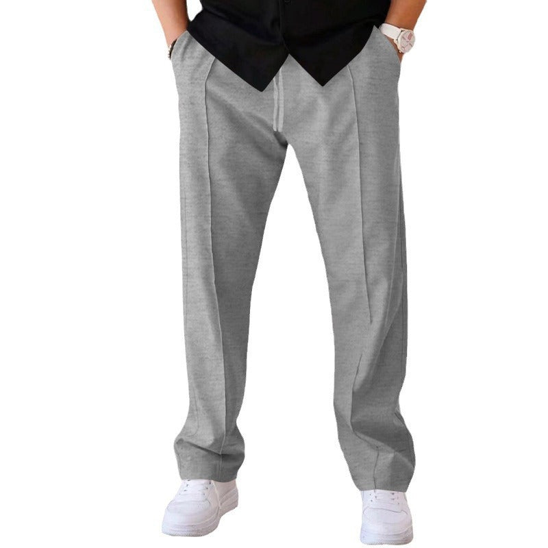 Men's Drawstring Straight-Leg Pants