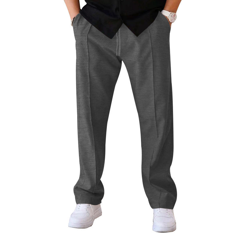 Men's Drawstring Straight-Leg Pants