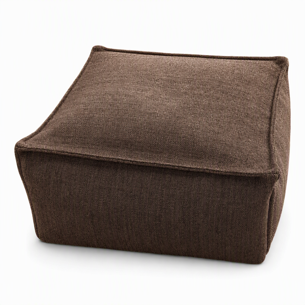 Storage Pouf Cover – Large Zipper, Washable & 45x45x23cm