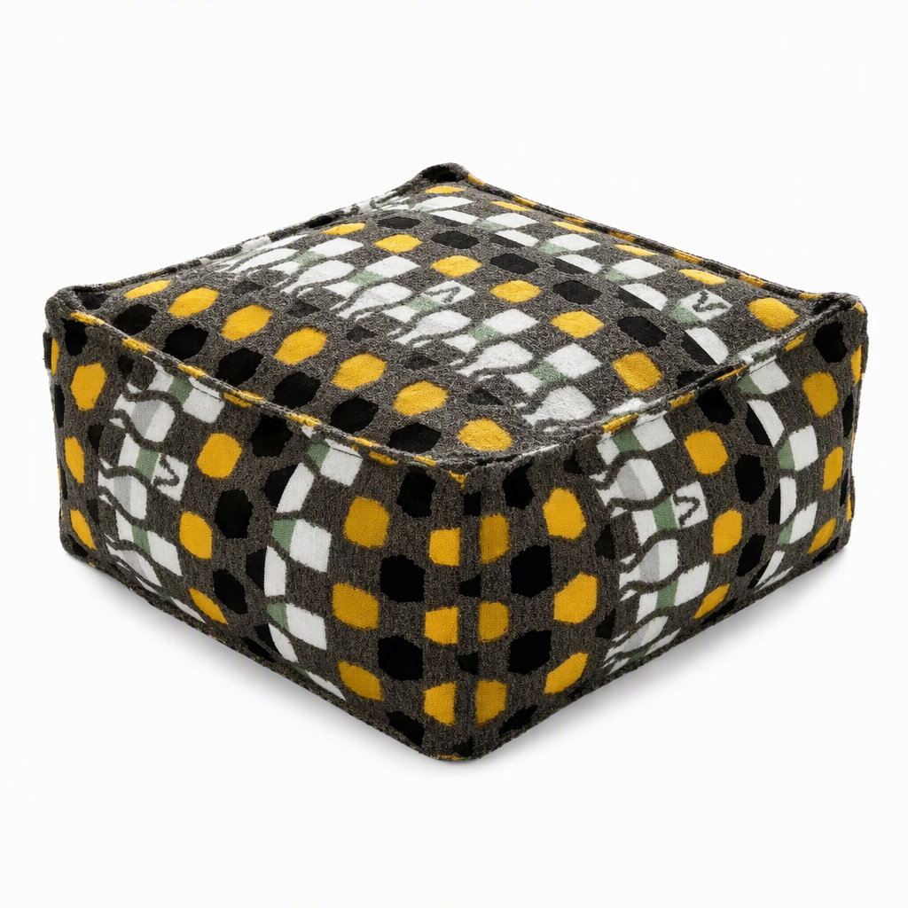 Storage Pouf Cover – Large Zipper, Washable & 45x45x23cm