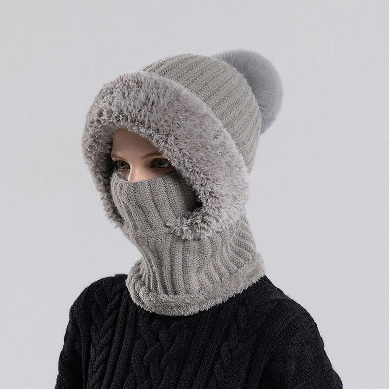 Women's Winter 3-in-1 Knitted Hat Scarf Mask