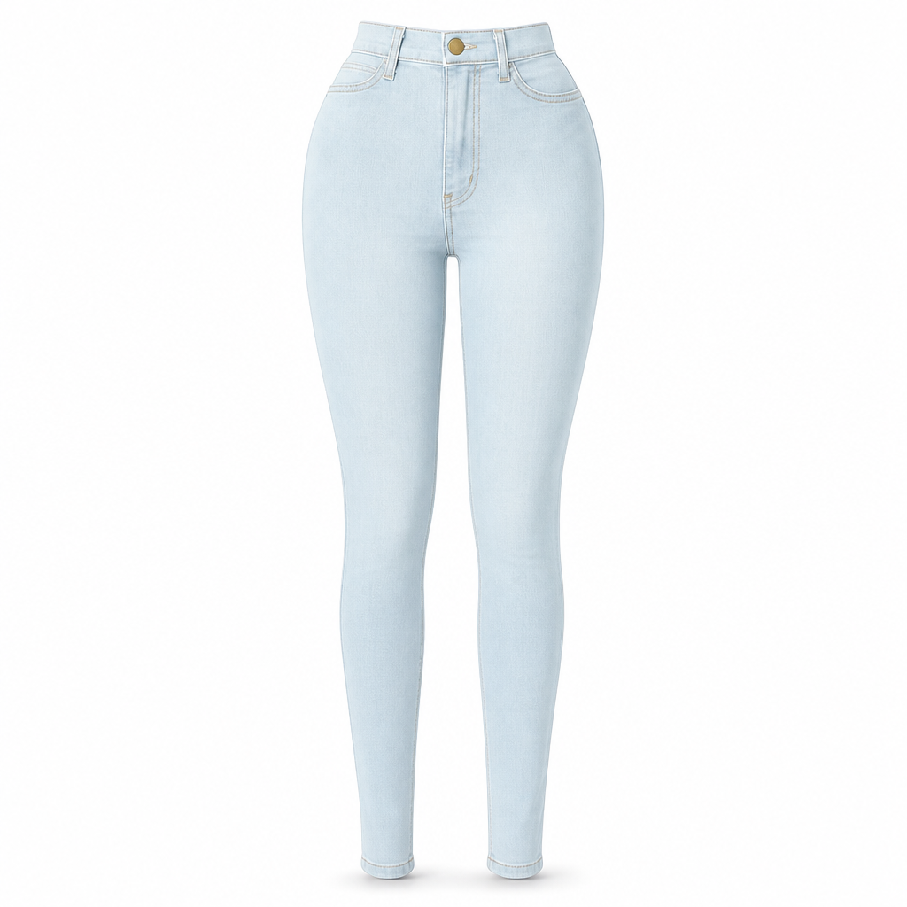 High-Waisted Stretch Pencil Pants