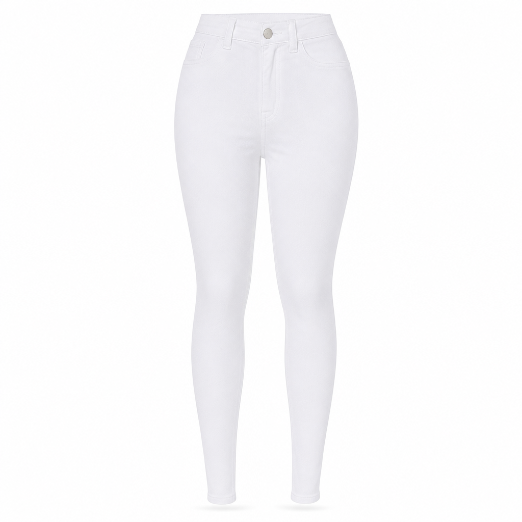 High-Waisted Stretch Pencil Pants