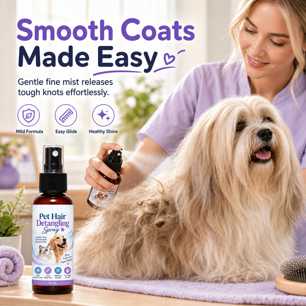 Pet Detangling Spray, Dissolves Matted Fur