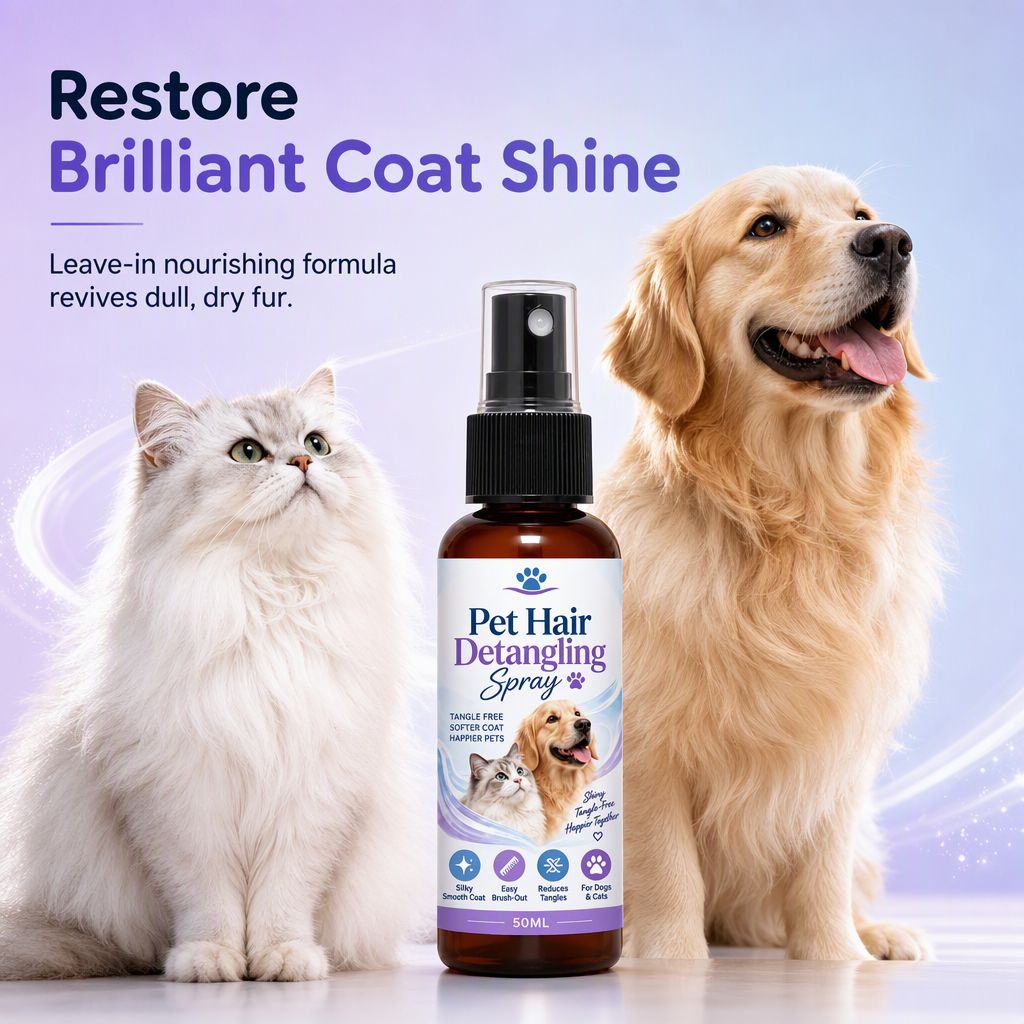 Pet Detangling Spray, Dissolves Matted Fur