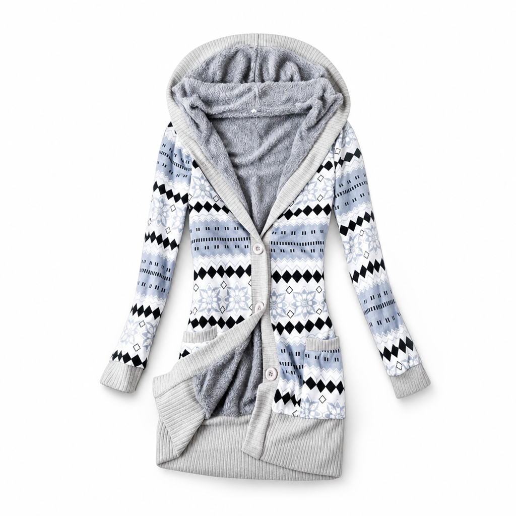 Mid-Length Cotton Hoodie for Women
