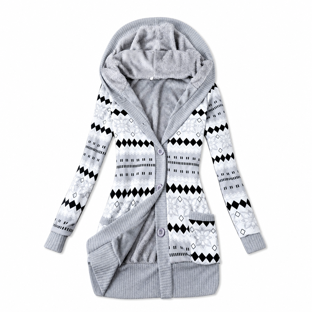 Mid-Length Cotton Hoodie for Women