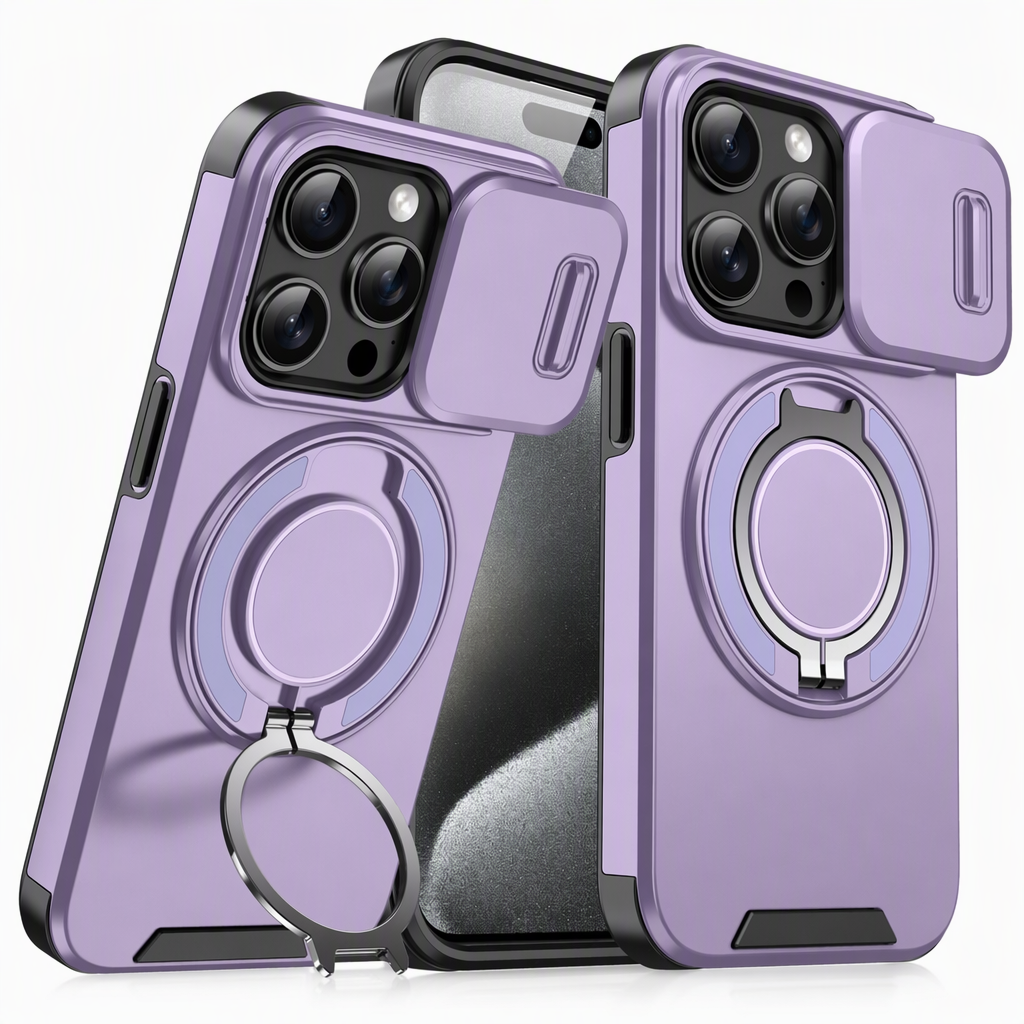 Shockproof Phone Case with Sliding Cover and Practical Stand