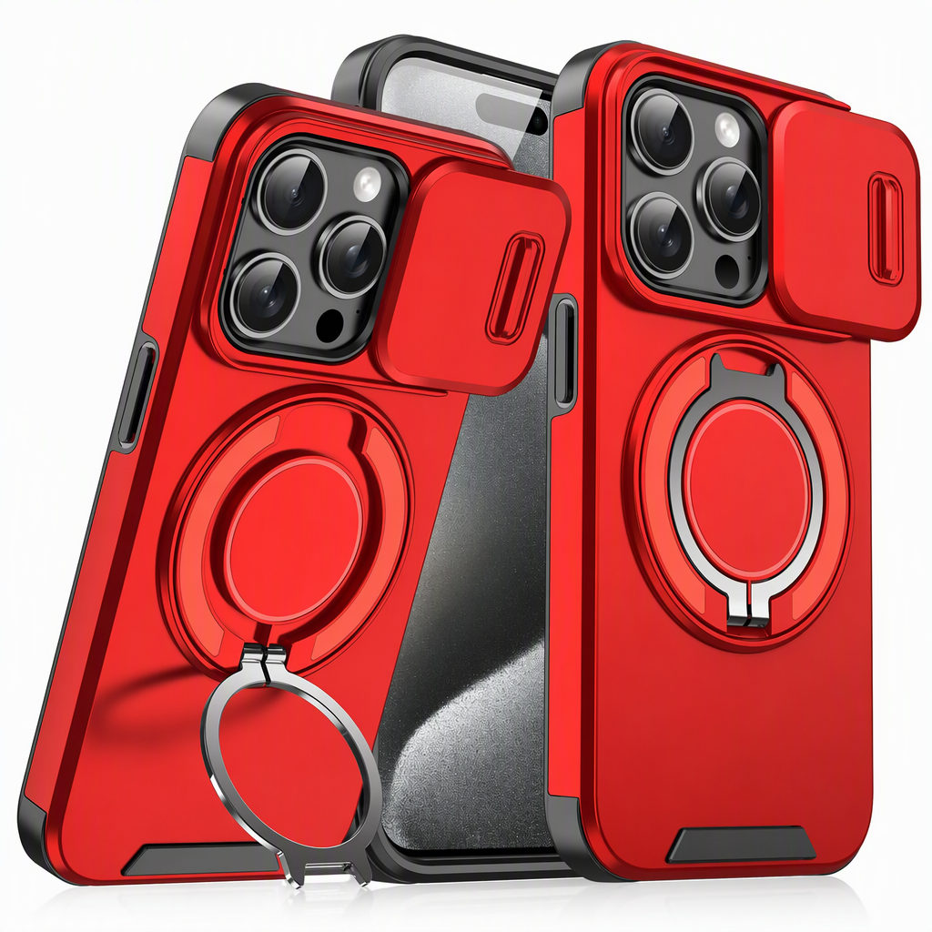 Shockproof Phone Case with Sliding Cover and Practical Stand