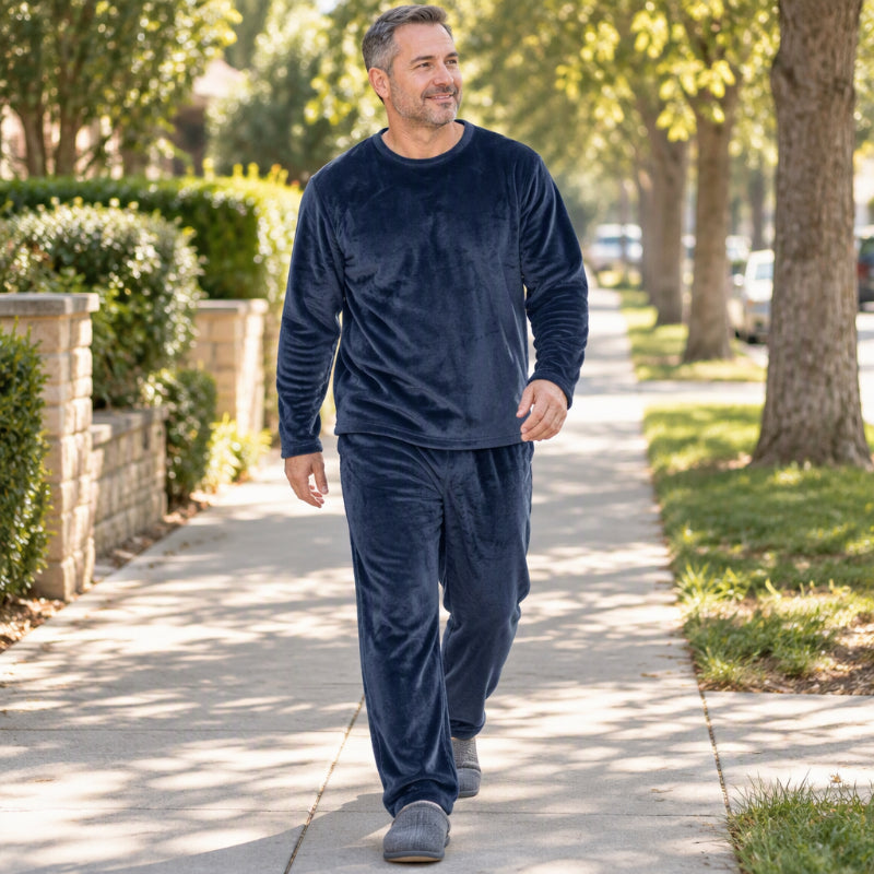 Comfortable Thermal Velour Pajama Set for Men
