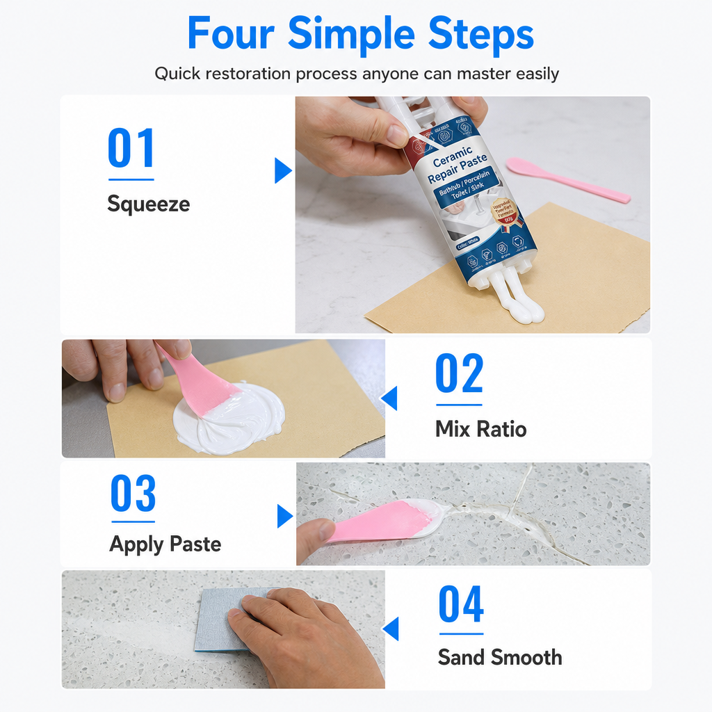 Fast-Drying Repair Paste for Tiles and Ceramics