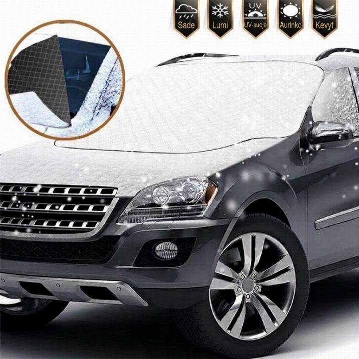 Universal Windshield Cover for Sun and Snow – Protects Your Car from Ice, Frost and UV Rays, Easy to Install and Store