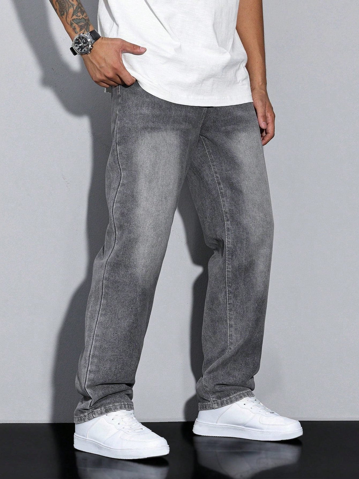 Men's Jeans Straight Leg – Straight Fit Denim Trousers