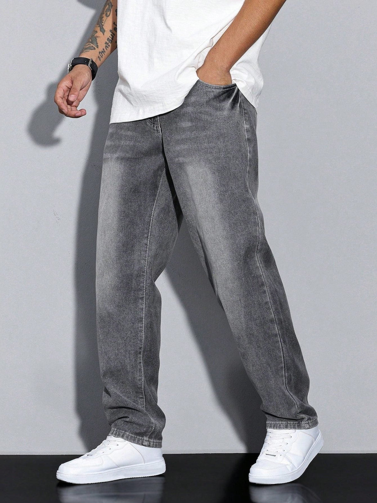 Men's Jeans Straight Leg – Straight Fit Denim Trousers