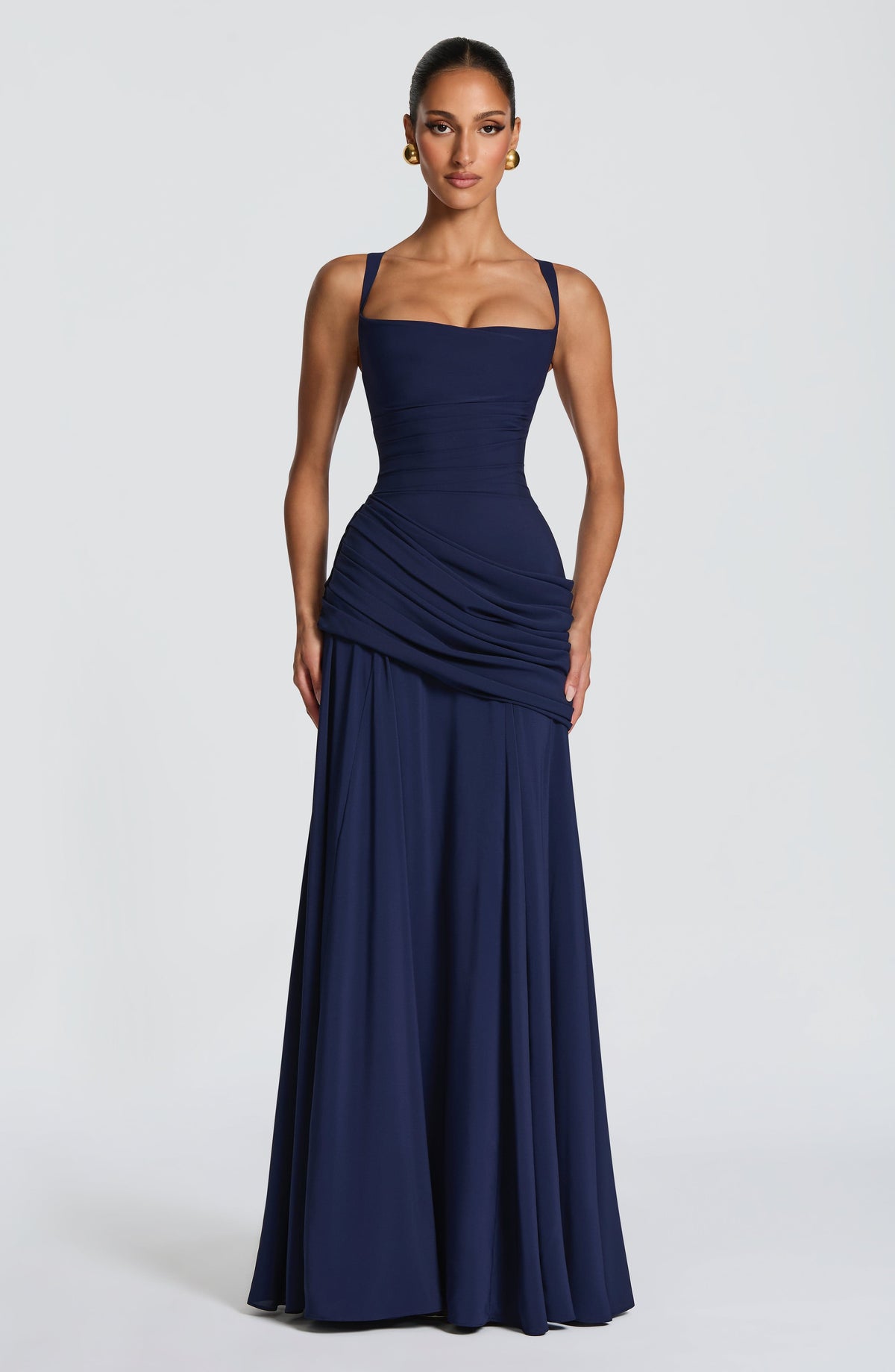 Elegant Maxi Dress With Draping