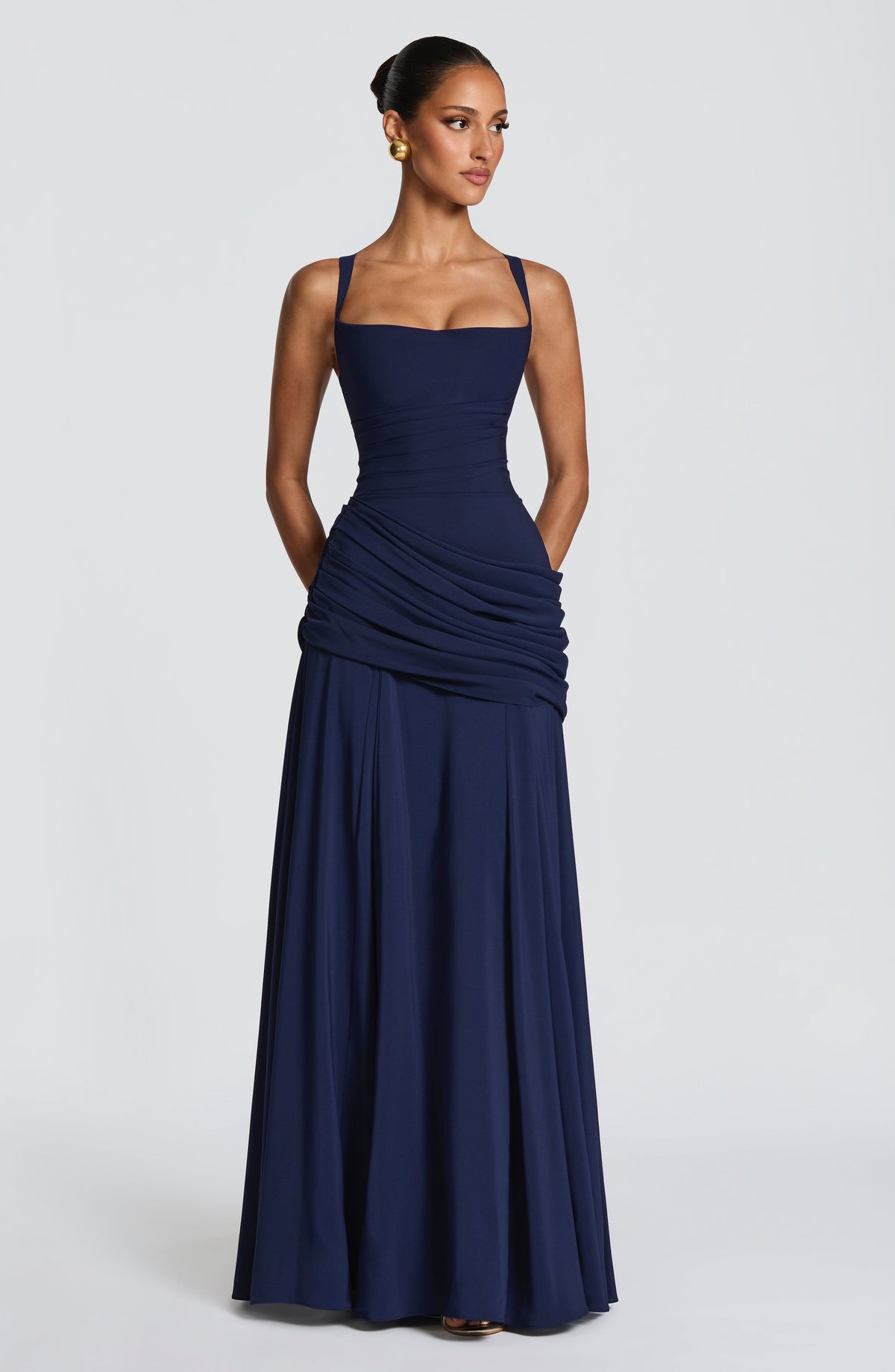 Elegant Maxi Dress With Draping
