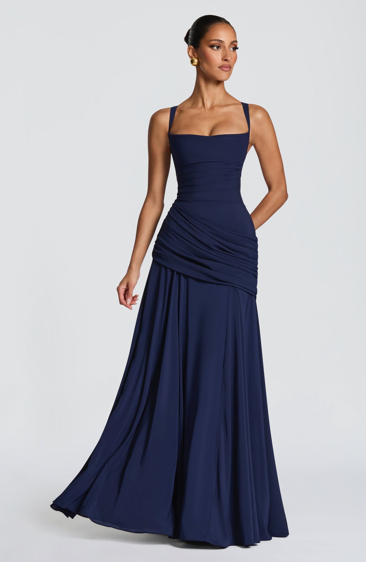Elegant Maxi Dress With Draping