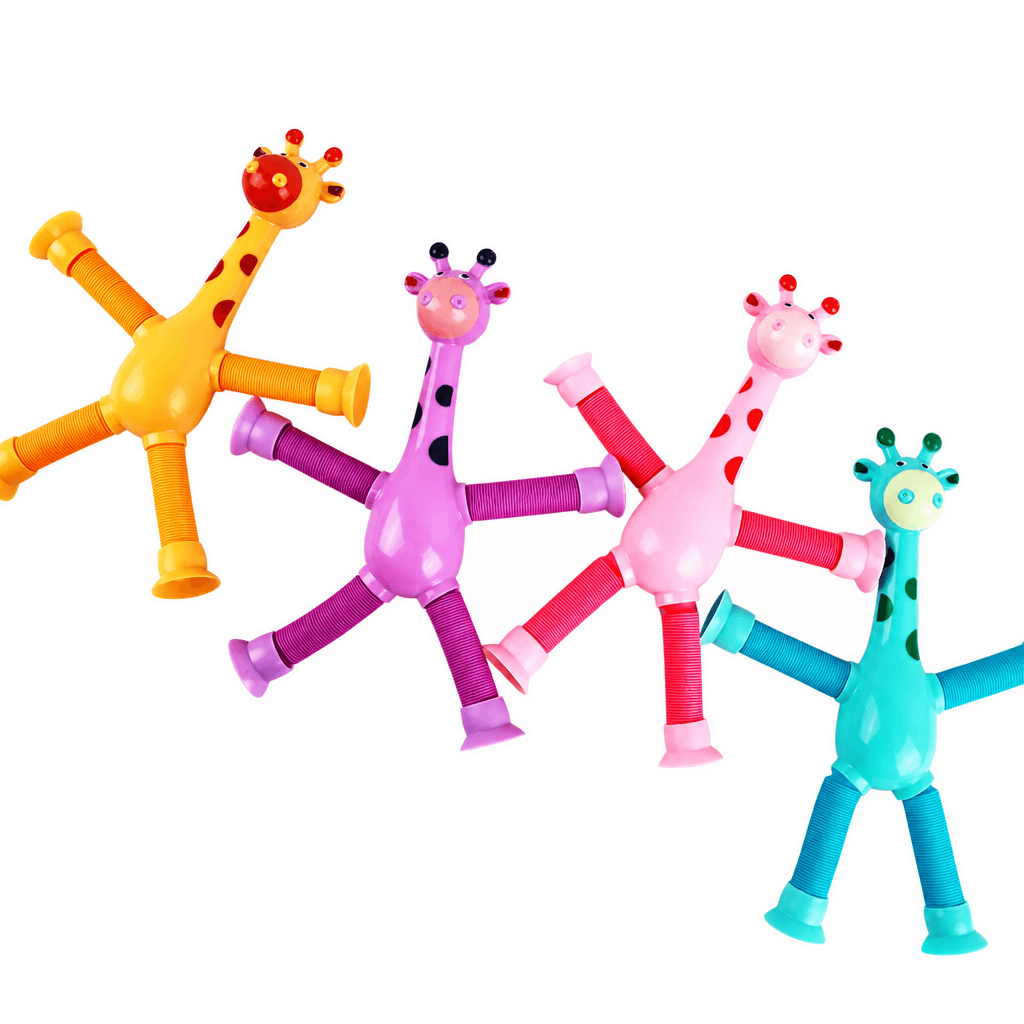 Light-Up Pop Tube Giraffe for Sensory Play