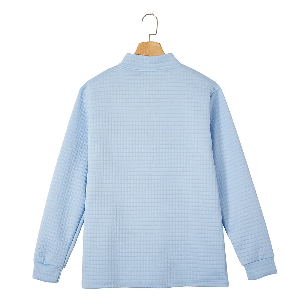 Classic Quarter Zip Textured Waffle Polo