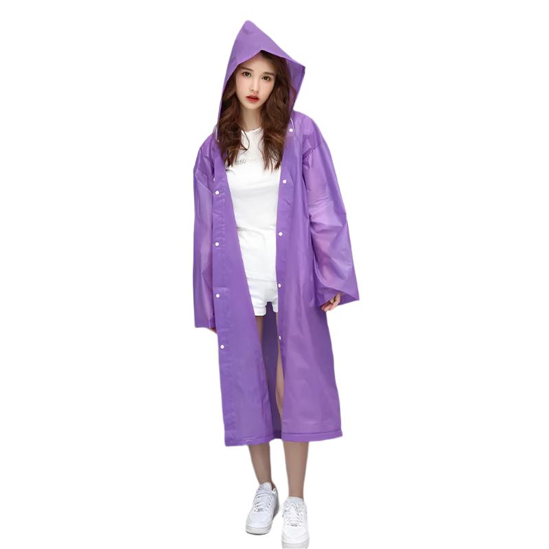 Unisex Waterproof Long Rain Coat with Hood