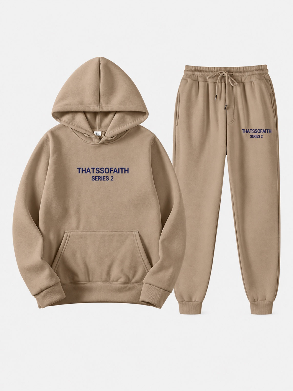 Fleece-Lined Graphic Hoodie & Jogger Set