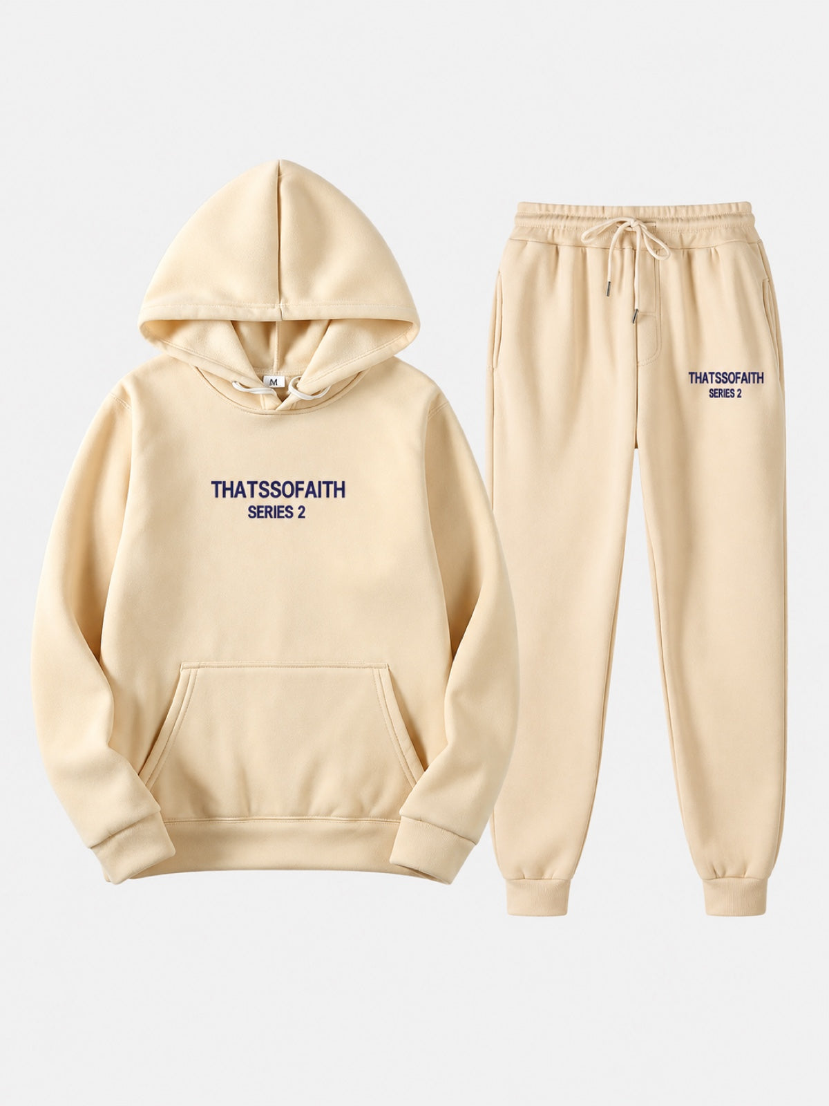 Fleece-Lined Graphic Hoodie & Jogger Set